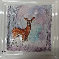 Zwierzęta ręcznie malowane na kaflach