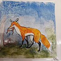 Zwierzęta ręcznie malowane na kaflach